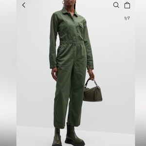 Rivet Utility Looker Jumpsuit in Vintage Green